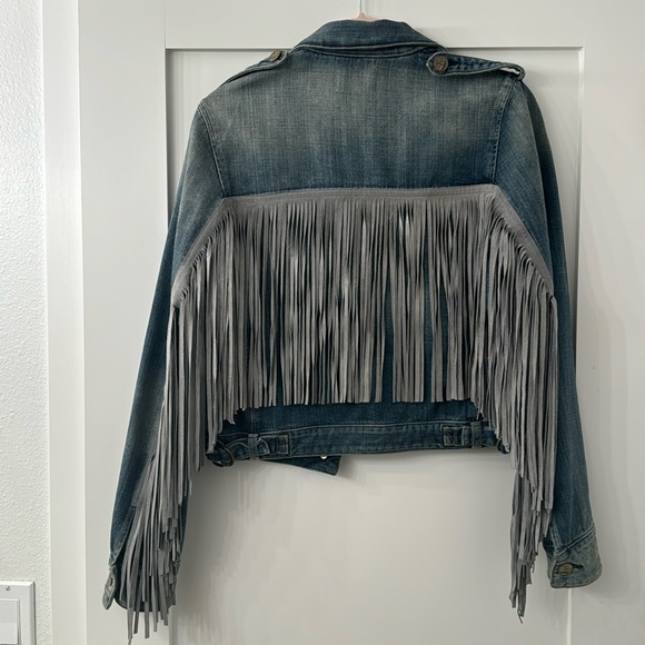 Fringe Denim Jacket - Picture 1 of 3